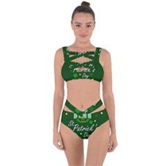 St Patricks Leprechaun Bandaged Up Bikini Set  by Valentinaart