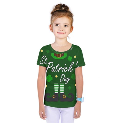 St Patricks Leprechaun Kids  One Piece Tee by Valentinaart