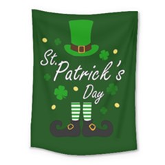 St Patricks Leprechaun Medium Tapestry by Valentinaart