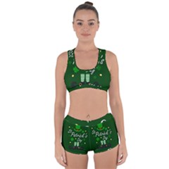 St Patricks Leprechaun Racerback Boyleg Bikini Set by Valentinaart