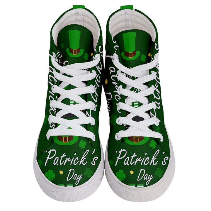 St Patricks Leprechaun Men s Hi-Top Skate Sneakers