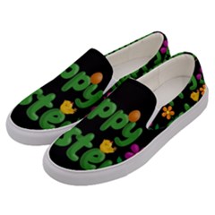 Happy Easter Men s Canvas Slip Ons by Valentinaart