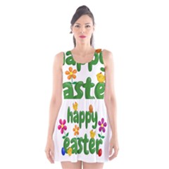 Happy Easter Scoop Neck Skater Dress by Valentinaart