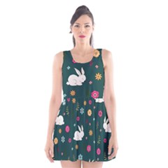 Easter Bunny  Scoop Neck Skater Dress by Valentinaart