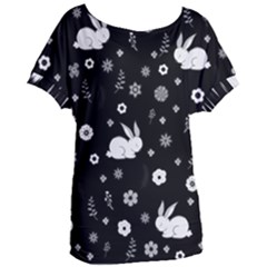 Easter Bunny  Women s Oversized Tee by Valentinaart