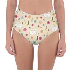 Easter Bunny  Reversible High-waist Bikini Bottoms by Valentinaart