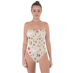 Easter Bunny  Tie Back One Piece Swimsuit by Valentinaart