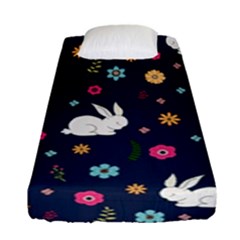 Easter Bunny  Fitted Sheet (single Size) by Valentinaart