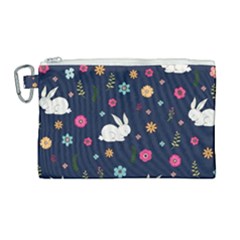 Easter Bunny  Canvas Cosmetic Bag (large) by Valentinaart