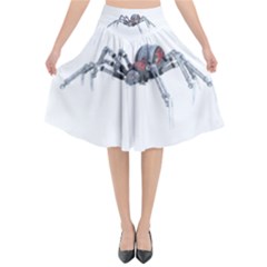 Bionic Spider Cartoon Flared Midi Skirt by ImagineWorld