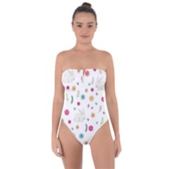 Easter Bunny  Tie Back One Piece Swimsuit by Valentinaart