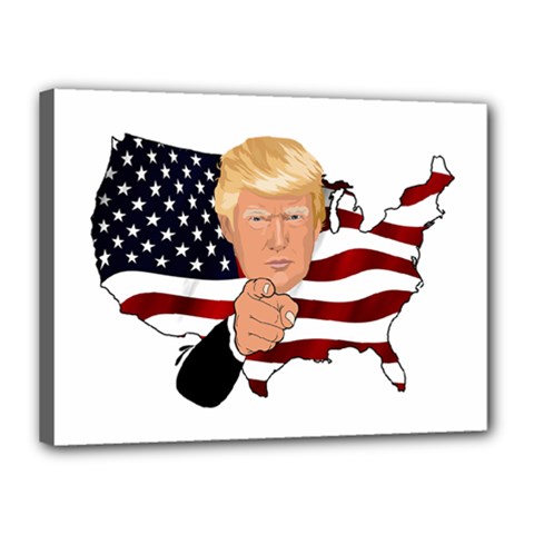 Trump Usa Flag Canvas 16  X 12  by ImagineWorld