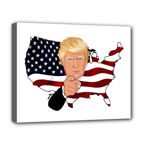 Trump Usa Flag Deluxe Canvas 20  X 16   by ImagineWorld