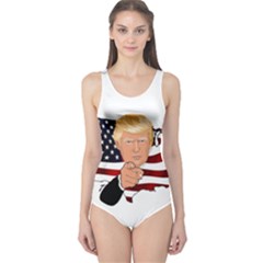 Trump Usa Flag One Piece Swimsuit by ImagineWorld