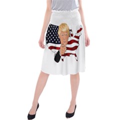 Trump Usa Flag Midi Beach Skirt by ImagineWorld