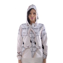 Easter Bunny  Hooded Wind Breaker (women) by Valentinaart