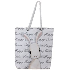 Easter Bunny  Full Print Rope Handle Tote (large) by Valentinaart