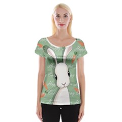 Easter Bunny  Cap Sleeve Tops by Valentinaart