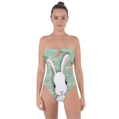 Easter Bunny  Tie Back One Piece Swimsuit by Valentinaart