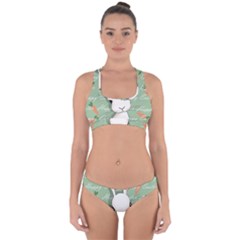 Easter Bunny  Cross Back Hipster Bikini Set by Valentinaart