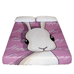 Easter Bunny  Fitted Sheet (queen Size) by Valentinaart