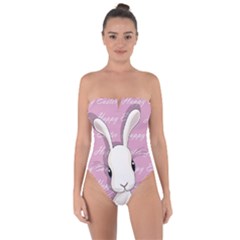 Easter Bunny  Tie Back One Piece Swimsuit by Valentinaart