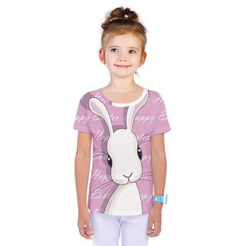 Easter Bunny  Kids  One Piece Tee by Valentinaart