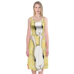 Easter Bunny  Midi Sleeveless Dress by Valentinaart