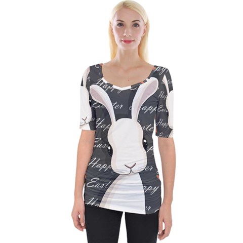 Easter Bunny  Wide Neckline Tee by Valentinaart