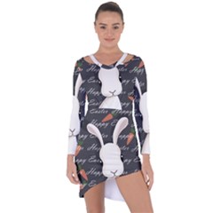 Easter Bunny  Asymmetric Cut-out Shift Dress by Valentinaart