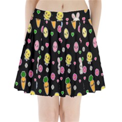 Easter Kawaii Pattern Pleated Mini Skirt by Valentinaart