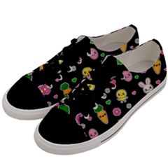 Easter Kawaii Pattern Men s Low Top Canvas Sneakers by Valentinaart