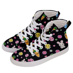 Easter Kawaii Pattern Women s Hi-top Skate Sneakers by Valentinaart