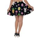 Easter Kawaii Pattern Velvet Skater Skirt View2