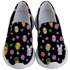 Easter Kawaii Pattern Kid s Lightweight Slip Ons by Valentinaart