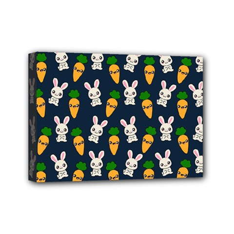 Easter Kawaii Pattern Mini Canvas 7  X 5  by Valentinaart