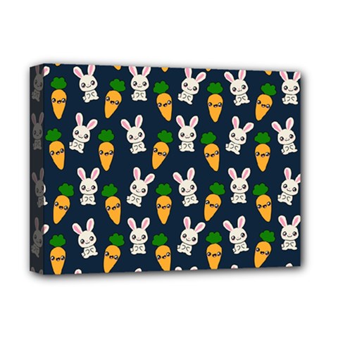 Easter Kawaii Pattern Deluxe Canvas 16  X 12   by Valentinaart