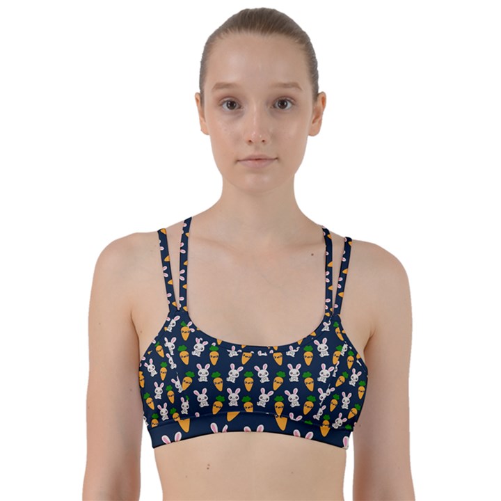 Easter Kawaii Pattern Line Them Up Sports Bra