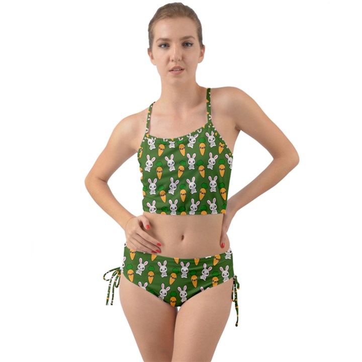 Easter Kawaii Pattern Mini Tank Bikini Set