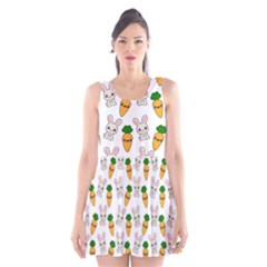 Easter Kawaii Pattern Scoop Neck Skater Dress by Valentinaart