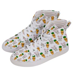 Easter Kawaii Pattern Men s Hi-top Skate Sneakers by Valentinaart