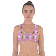 Easter Kawaii Pattern Got No Strings Sports Bra by Valentinaart