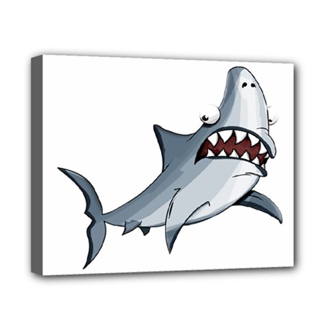 Scary Cute Shark Canvas 10  X 8 