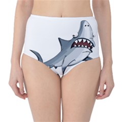 Scary Cute Shark High-waist Bikini Bottoms