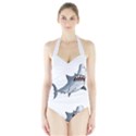 Scary Cute Shark Halter Swimsuit View1