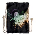 Wonderful Unicorn With Flowers Drawstring Bag (Large) View1