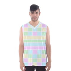 Geometric Pastel Design Baby Pale Men s Basketball Tank Top by Nexatart