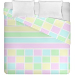 Geometric Pastel Design Baby Pale Duvet Cover Double Side (king Size) by Nexatart