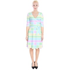 Geometric Pastel Design Baby Pale Wrap Up Cocktail Dress by Nexatart