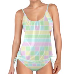 Geometric Pastel Design Baby Pale Tankini Set by Nexatart